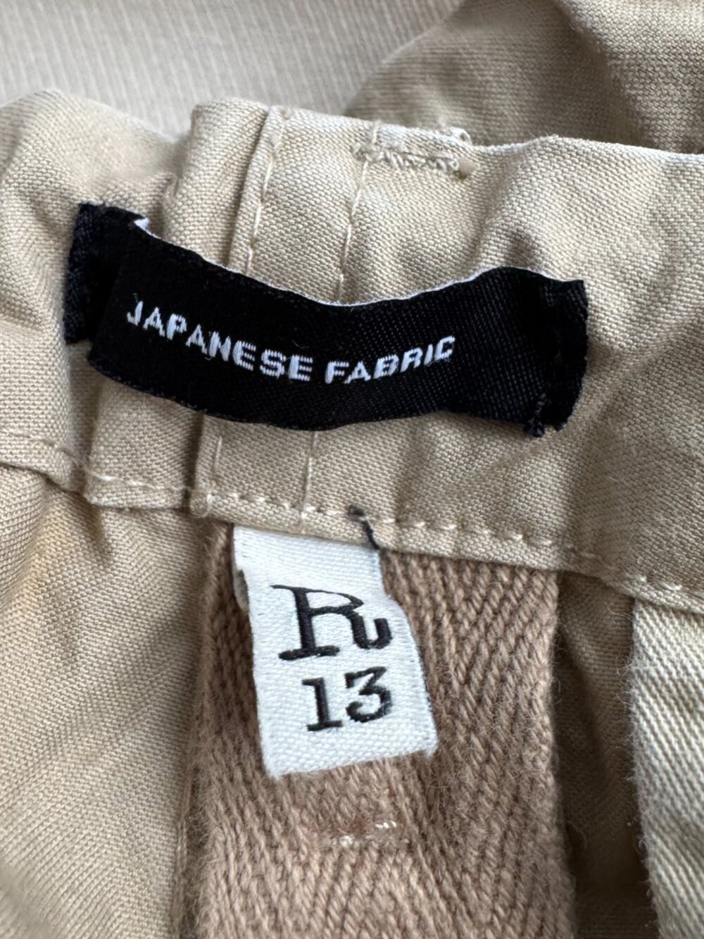 R13 Balloon Army cargo trousers in Khaki, size Small. Fits size S/M - Picture 10 of 15